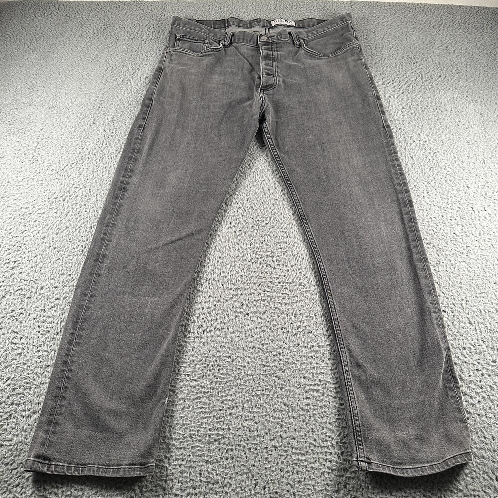 Gustin Straight Fit Selvedge Jeans Mens 40(36 Fits) Gray USA California